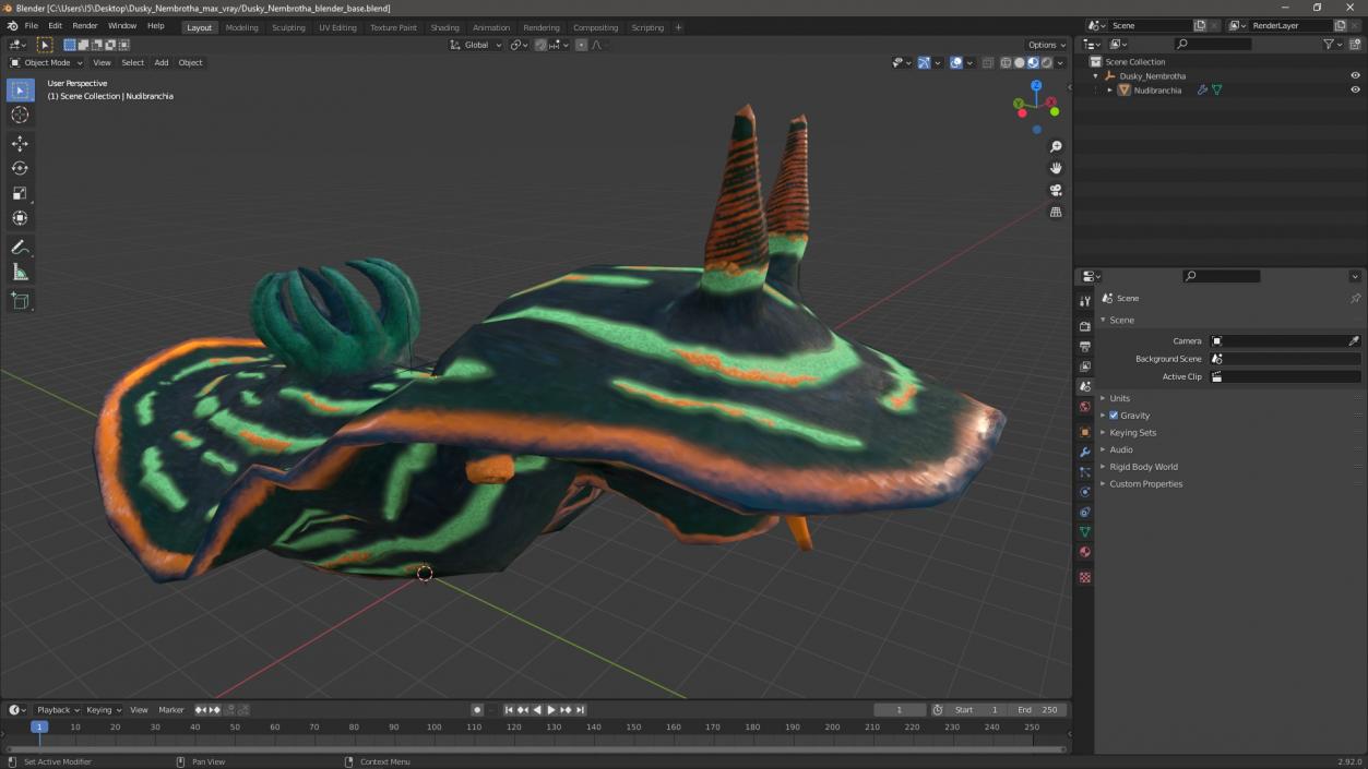 3D model Dusky Nembrotha