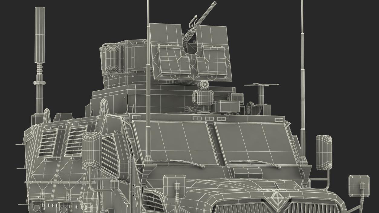 MaxxPro Armored Fighting Vehicle Rigged 3D model