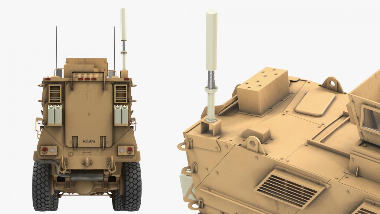 MaxxPro Armored Fighting Vehicle Rigged 3D model