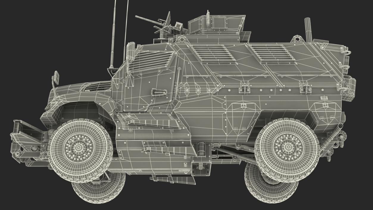 MaxxPro Armored Fighting Vehicle Rigged 3D model