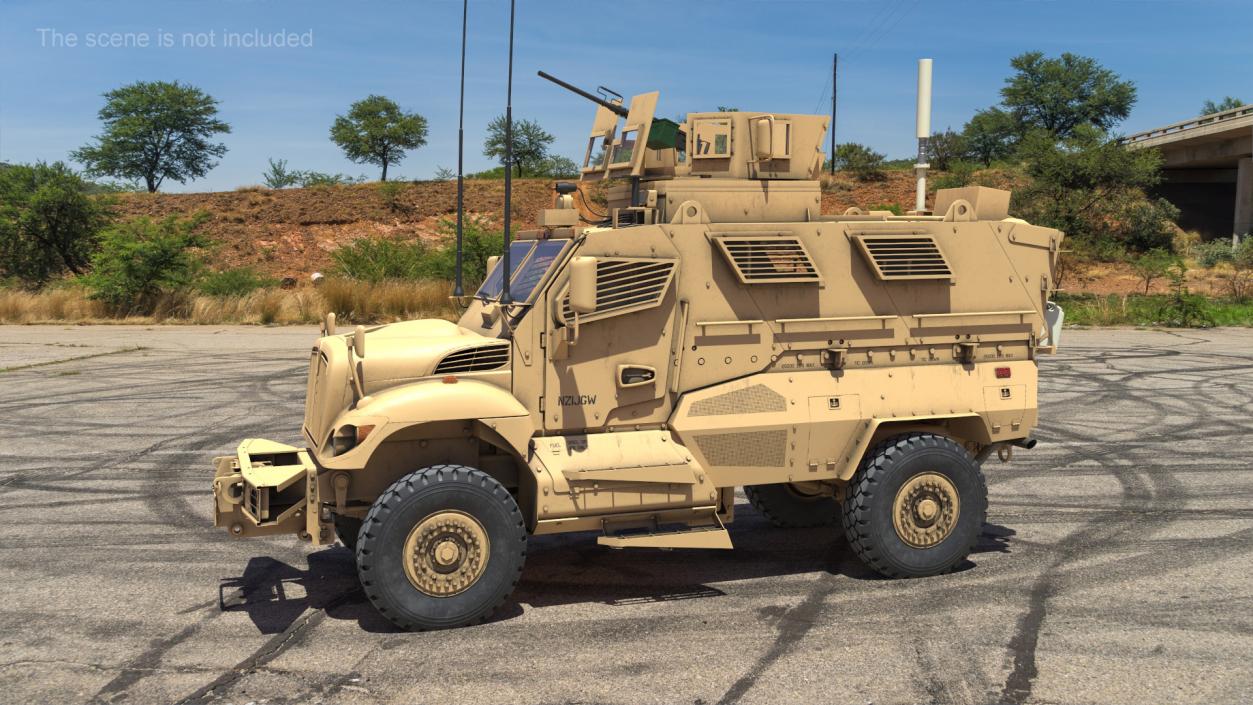 MaxxPro Armored Fighting Vehicle Rigged 3D model