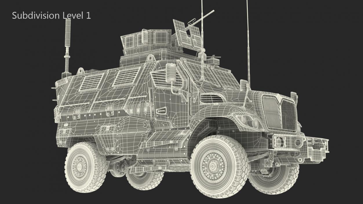 MaxxPro Armored Fighting Vehicle Rigged 3D model