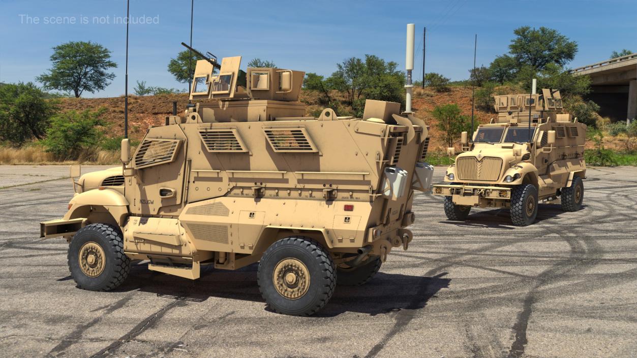 MaxxPro Armored Fighting Vehicle Rigged 3D model