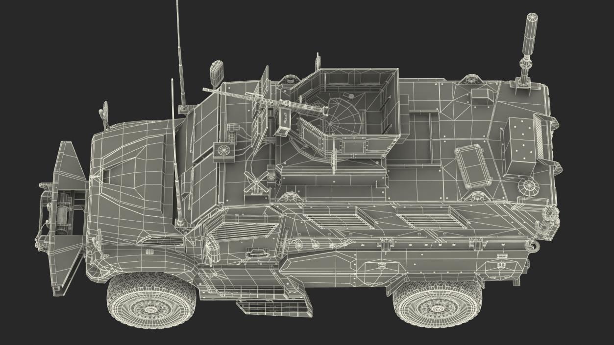 MaxxPro Armored Fighting Vehicle Rigged 3D model