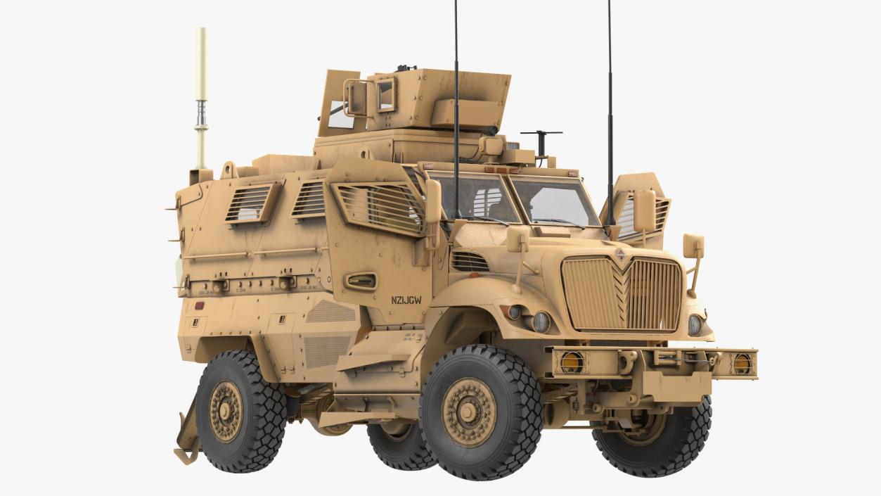 MaxxPro Armored Fighting Vehicle Rigged 3D model