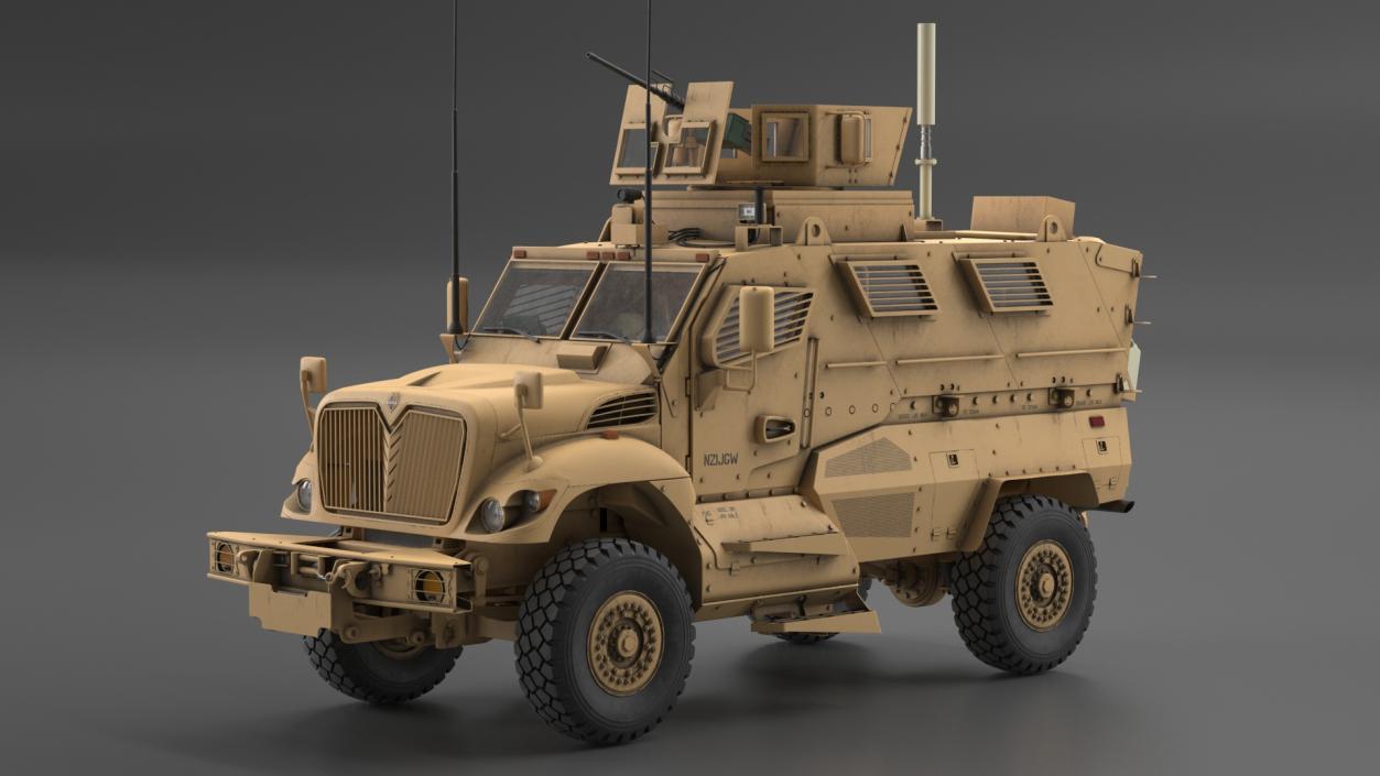 MaxxPro Armored Fighting Vehicle Rigged 3D model