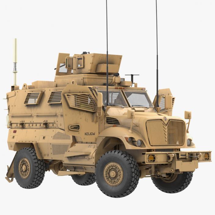 MaxxPro Armored Fighting Vehicle Rigged 3D model