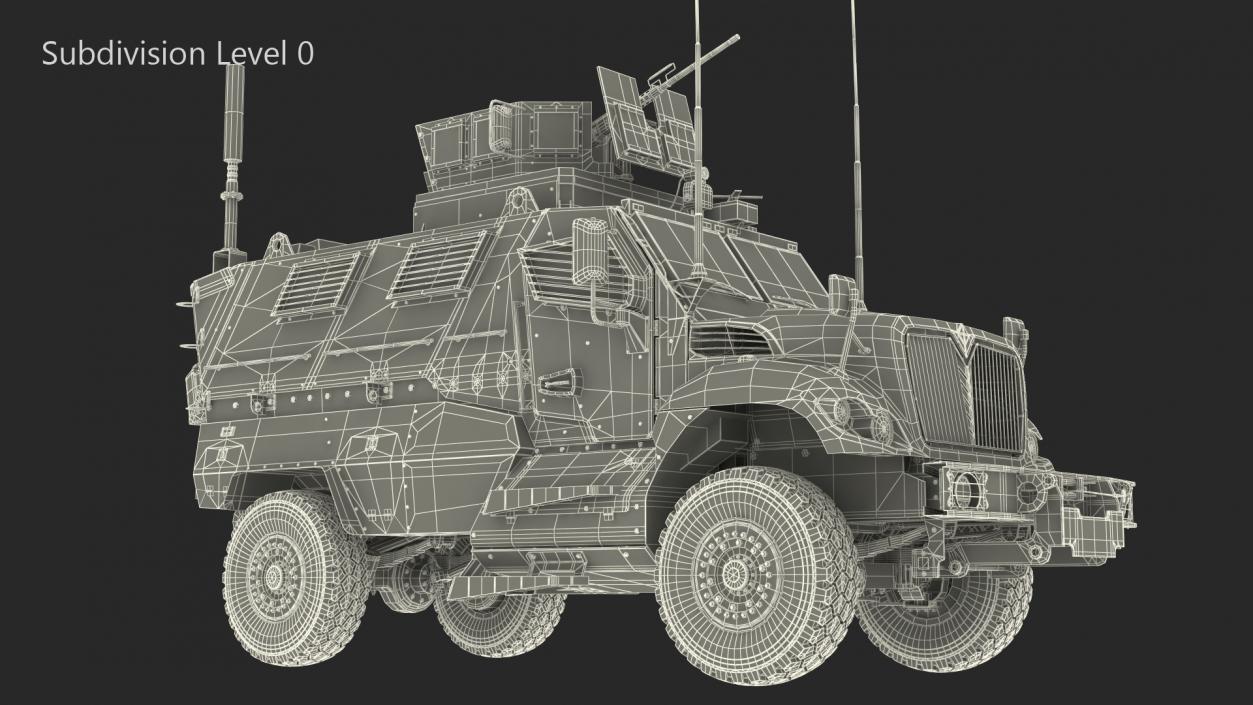 MaxxPro Armored Fighting Vehicle Rigged 3D model