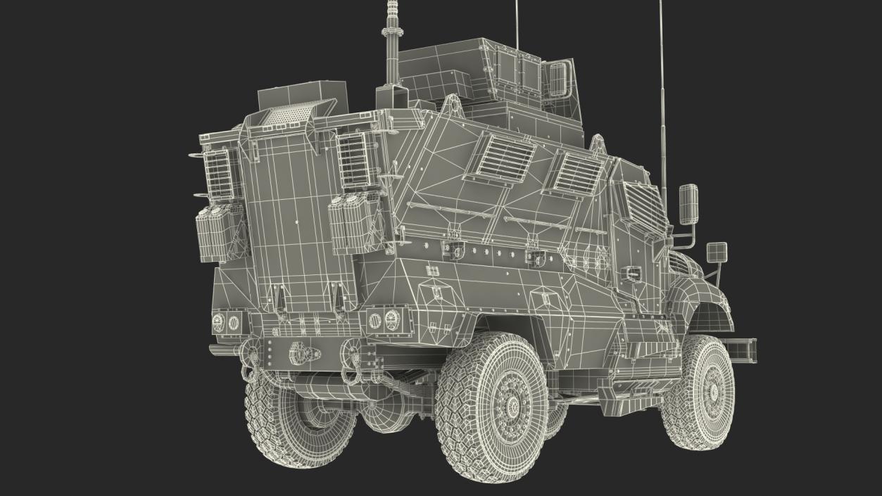 MaxxPro Armored Fighting Vehicle Rigged 3D model