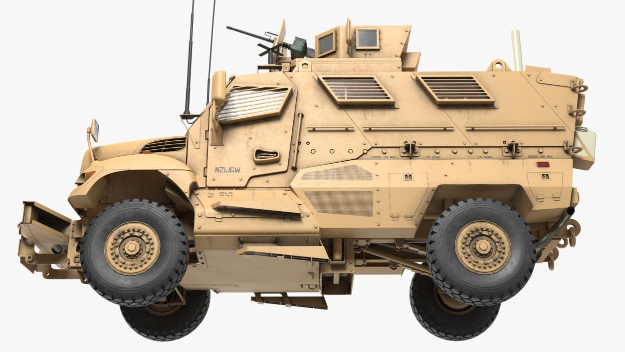 MaxxPro Armored Fighting Vehicle Rigged 3D model