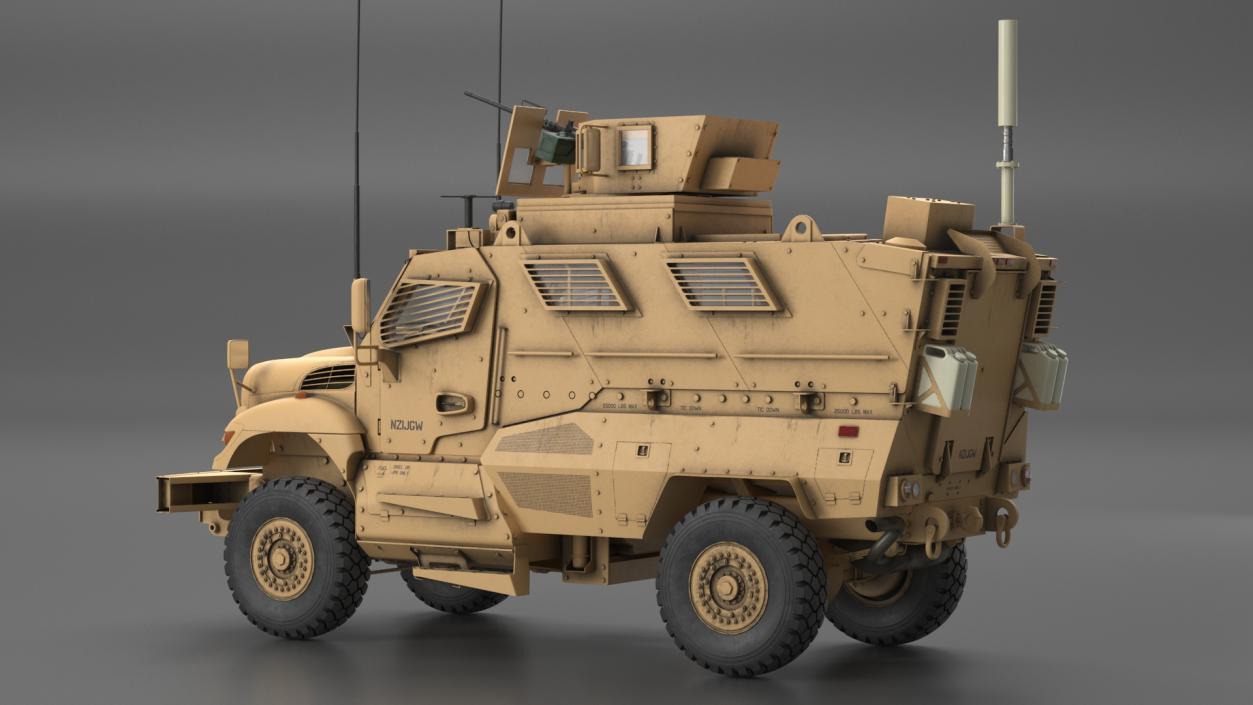 MaxxPro Armored Fighting Vehicle Rigged 3D model