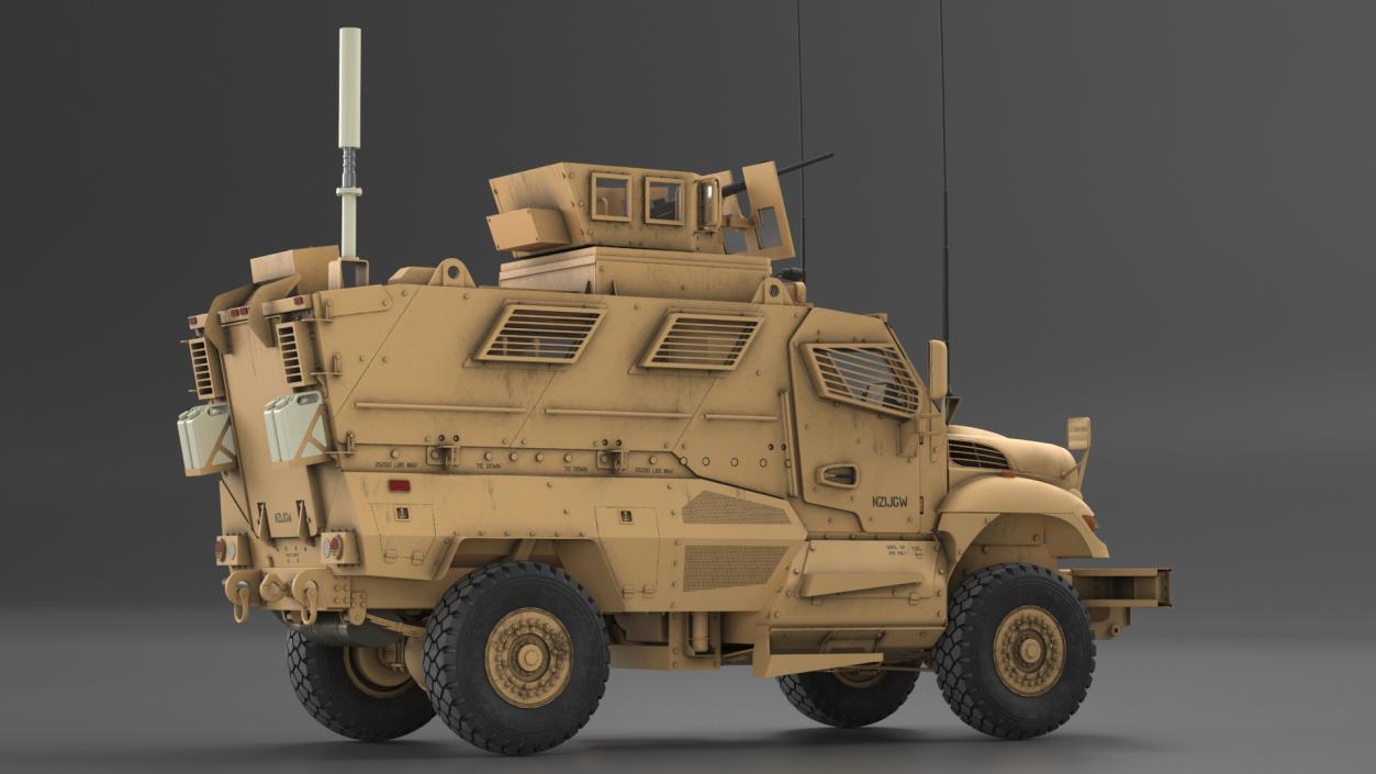 MaxxPro Armored Fighting Vehicle Rigged 3D model