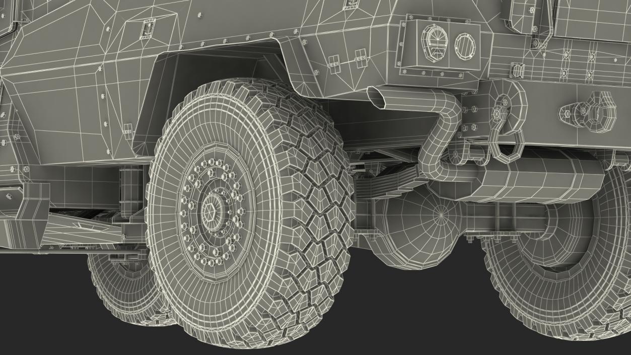 MaxxPro Armored Fighting Vehicle Rigged 3D model