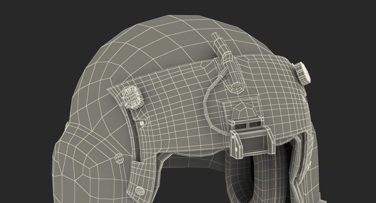 3D US Helicopter Pilot Helmet