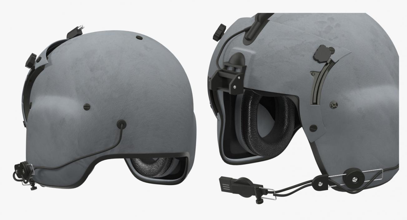 3D US Helicopter Pilot Helmet