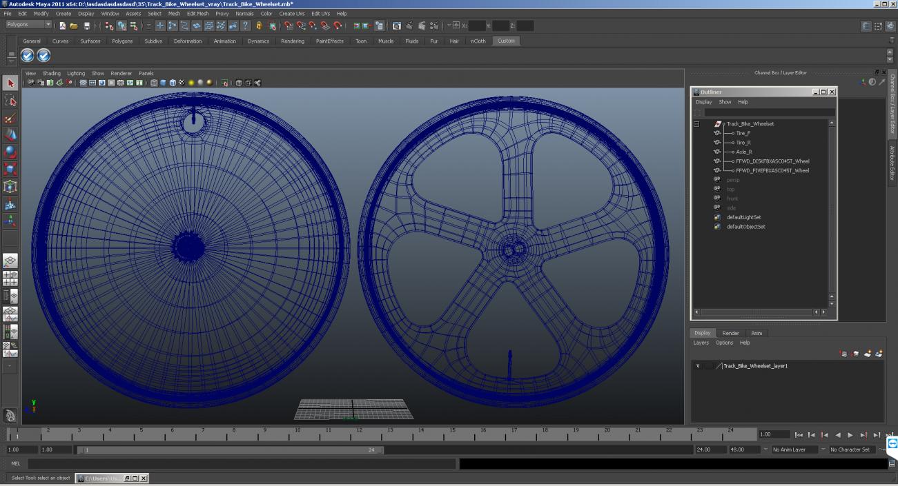 Track Bike Wheelset 3D model