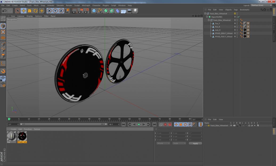 Track Bike Wheelset 3D model