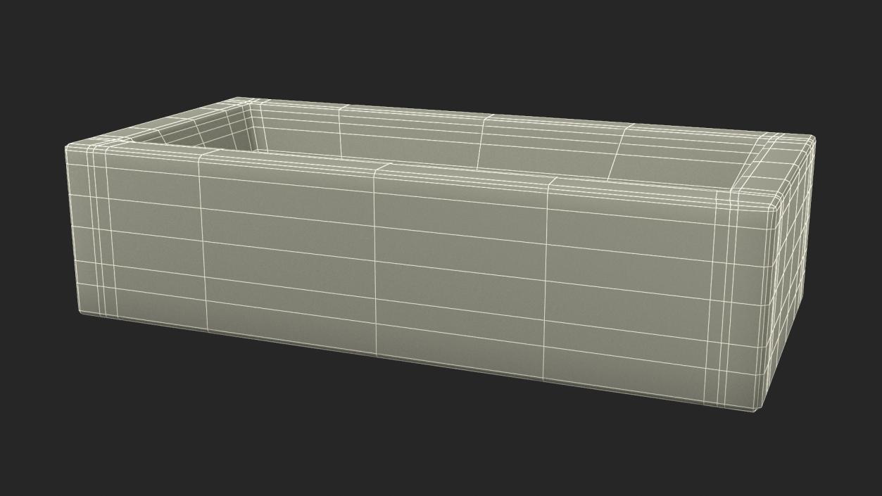 Calcium Silicate Block Frogged Yellow 3D