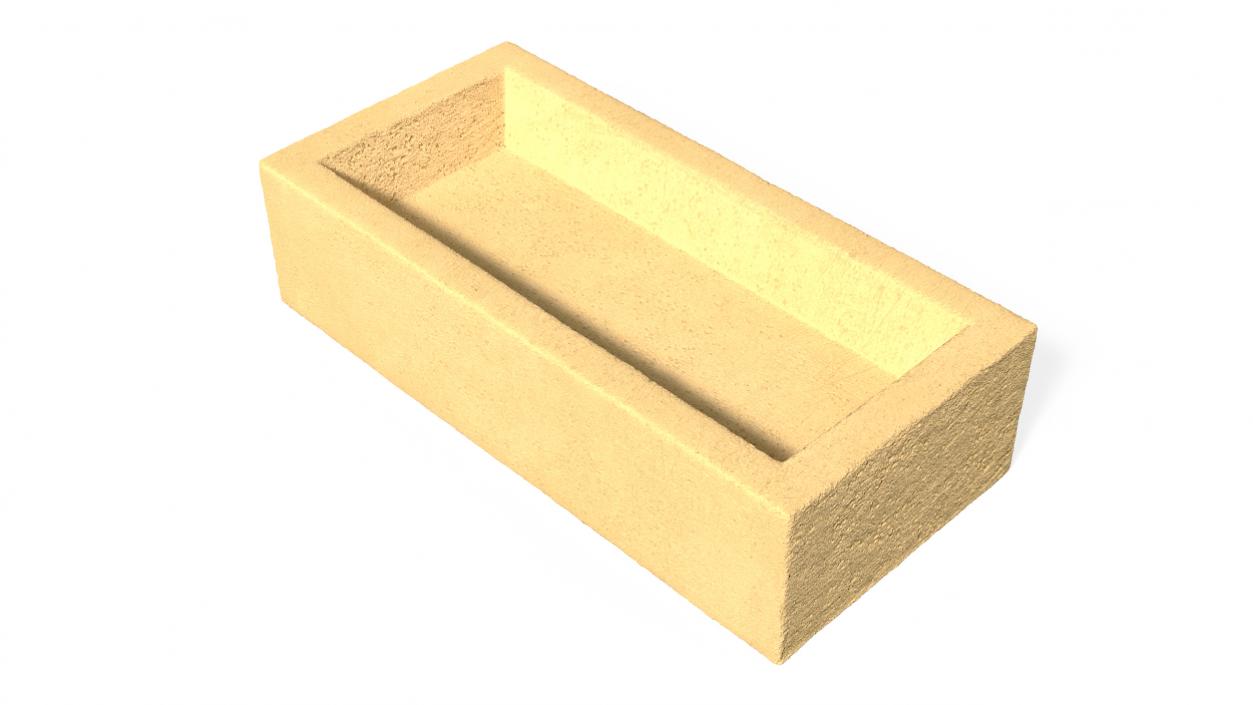 Calcium Silicate Block Frogged Yellow 3D