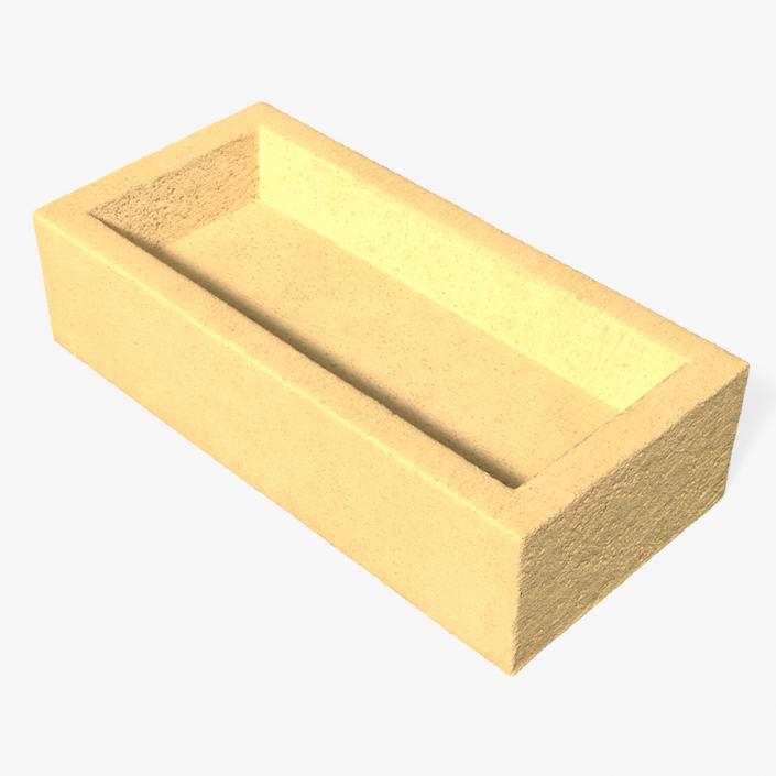 Calcium Silicate Block Frogged Yellow 3D