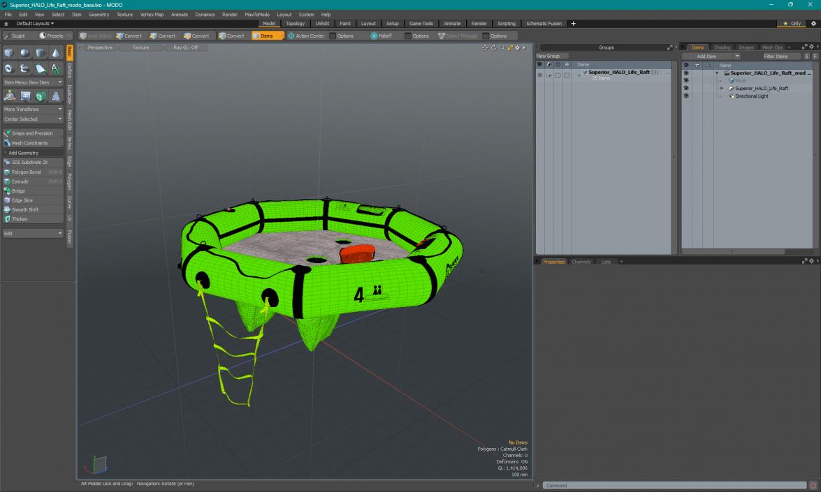 3D Superior HALO Life Raft model