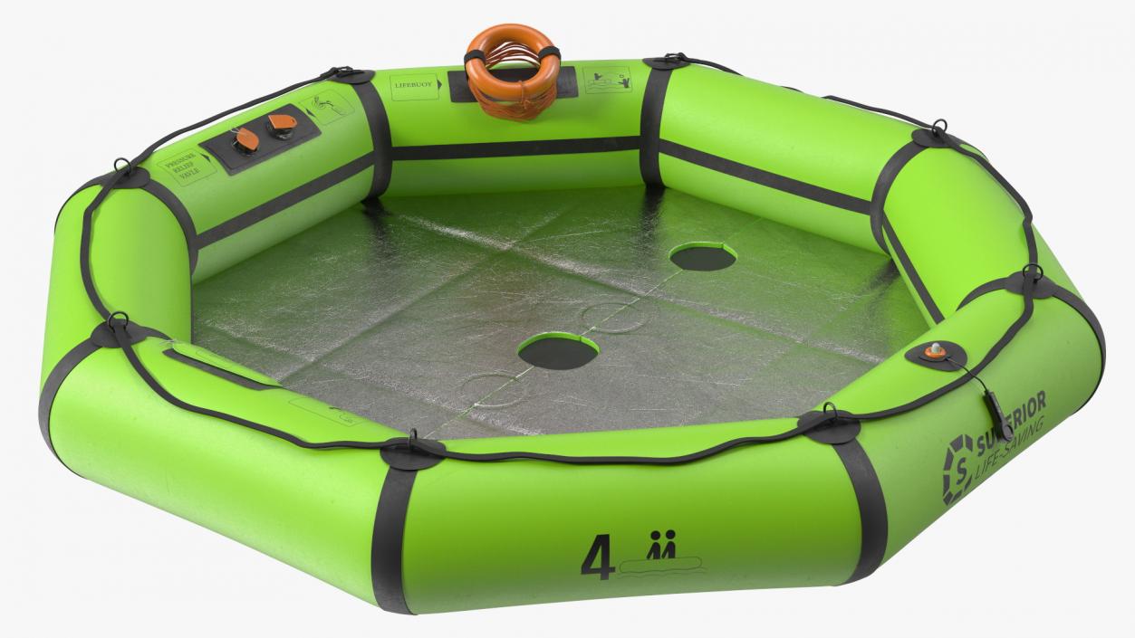 3D Superior HALO Life Raft model