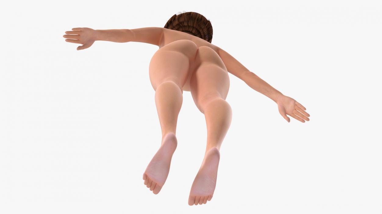 3D model Cartoon Nude Women T-Pose