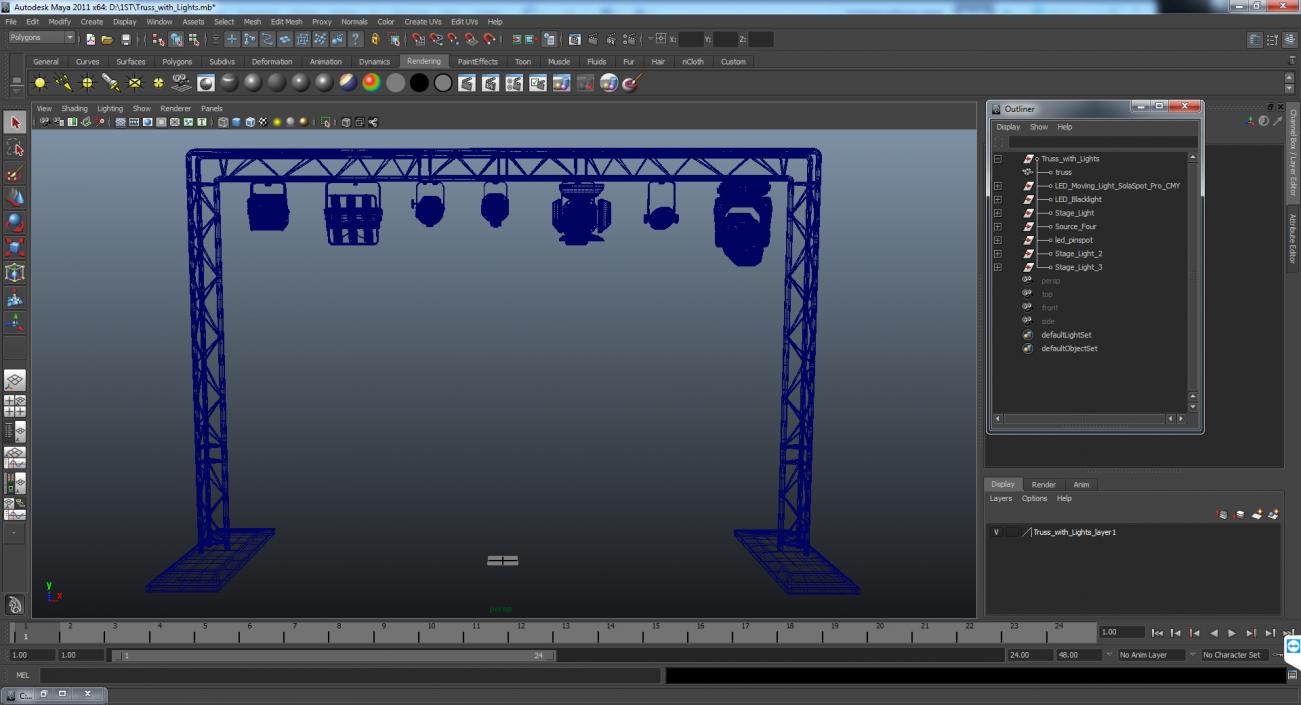 Truss with Lights 3D