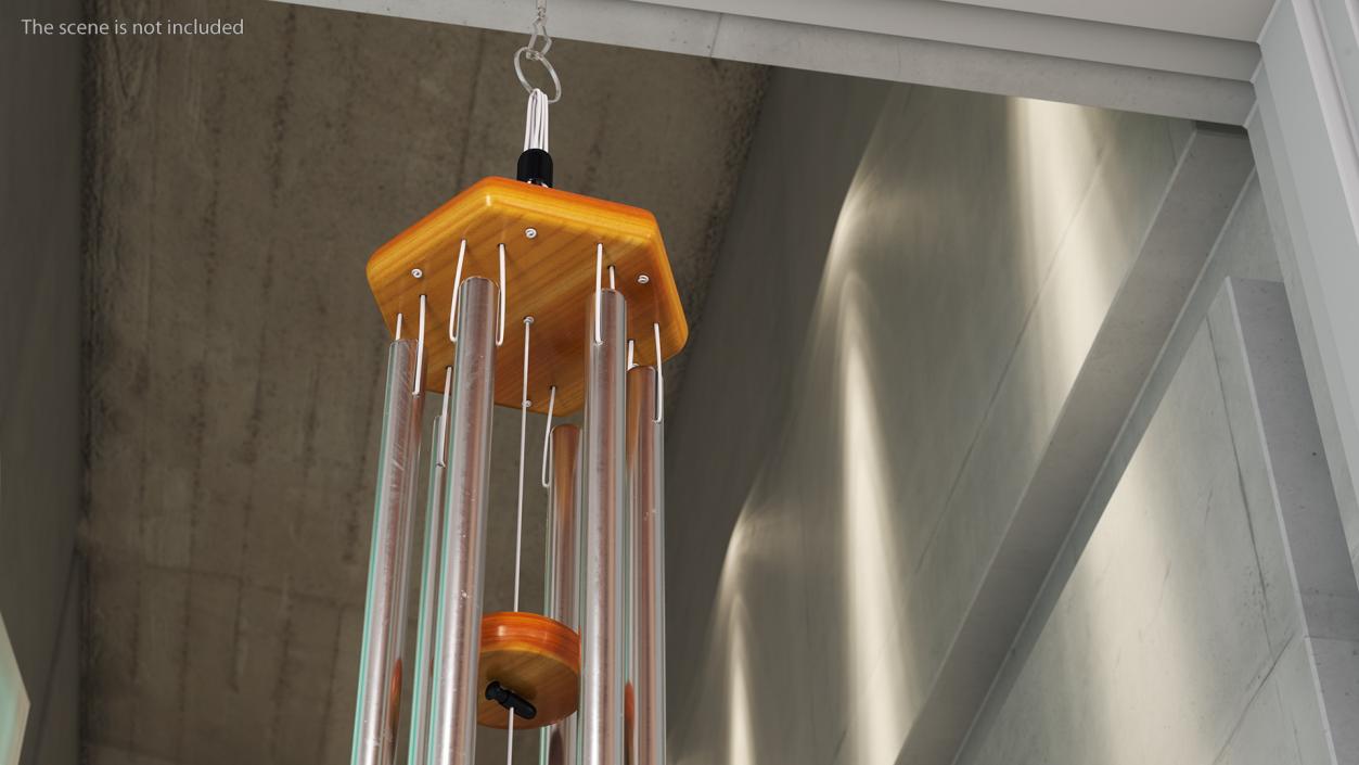 Chrome Plated Wind Chime 3D model