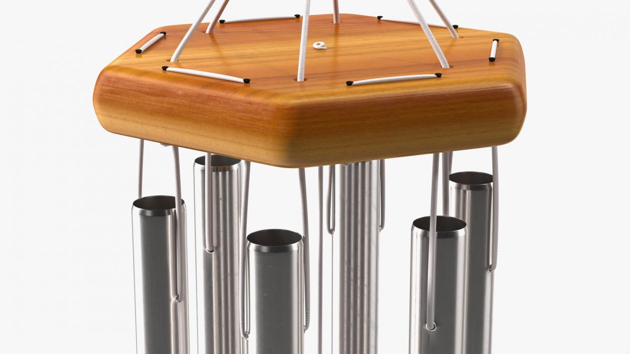 Chrome Plated Wind Chime 3D model