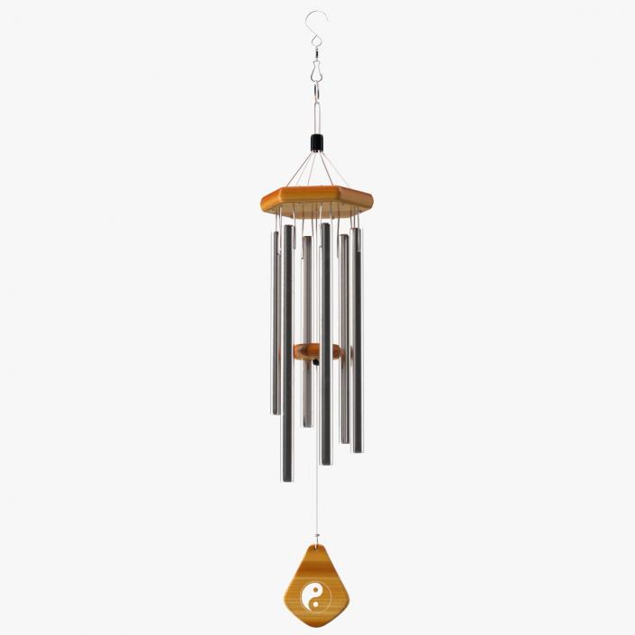 Chrome Plated Wind Chime 3D model