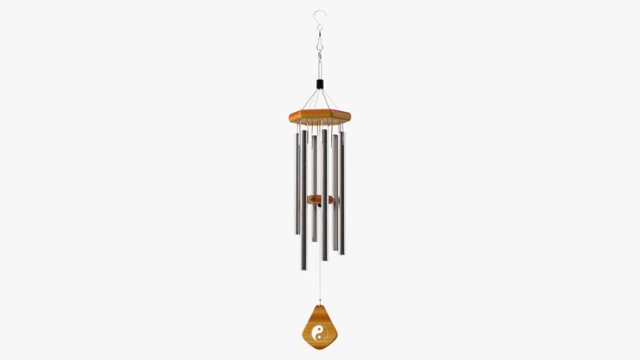 Chrome Plated Wind Chime 3D model