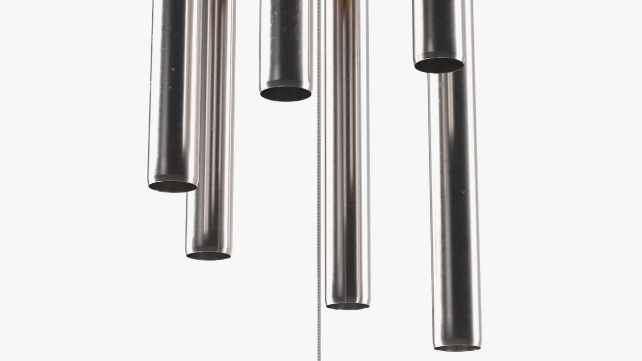 Chrome Plated Wind Chime 3D model