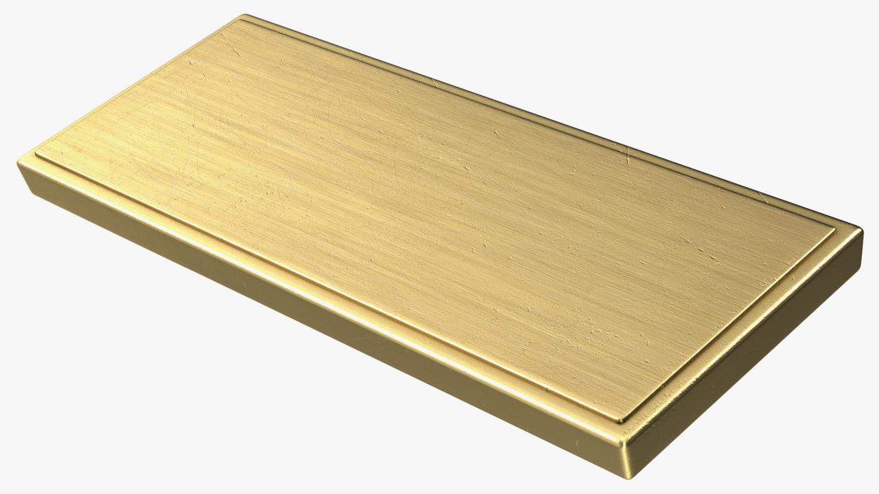 3D model Rectangular Doorbell Gold