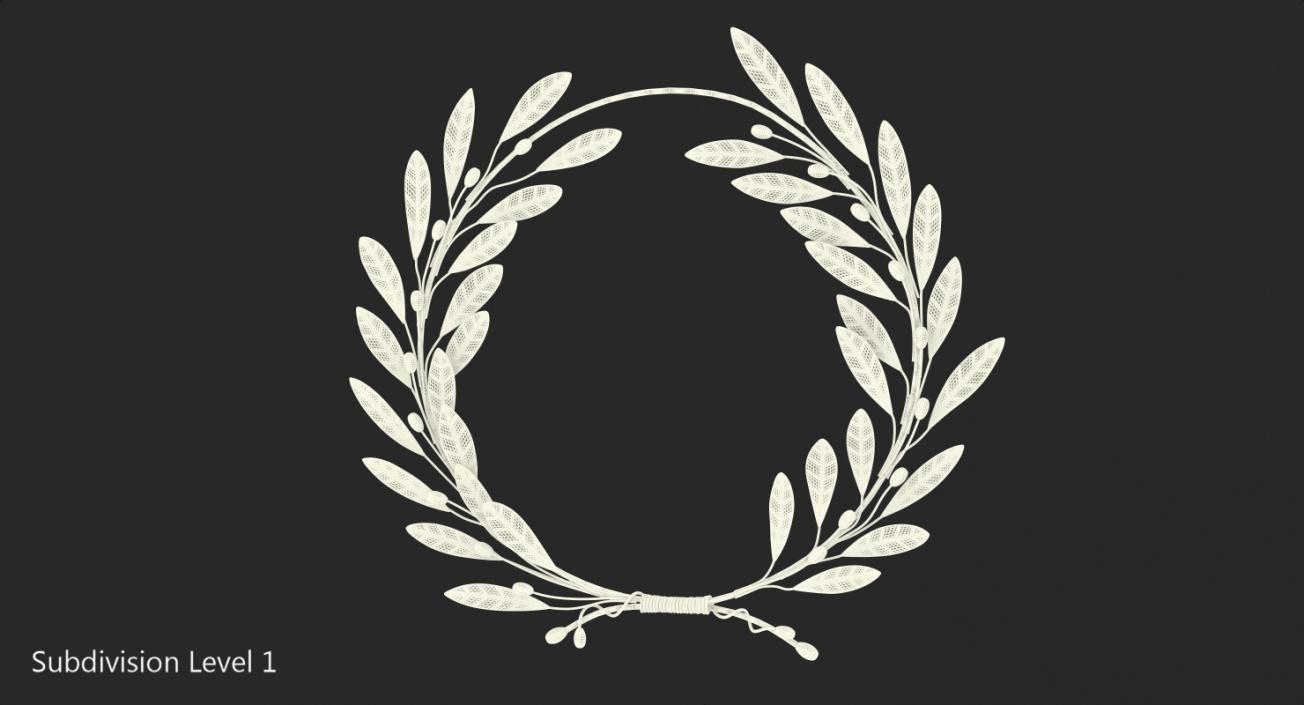 3D model Laurel Wreath Silver