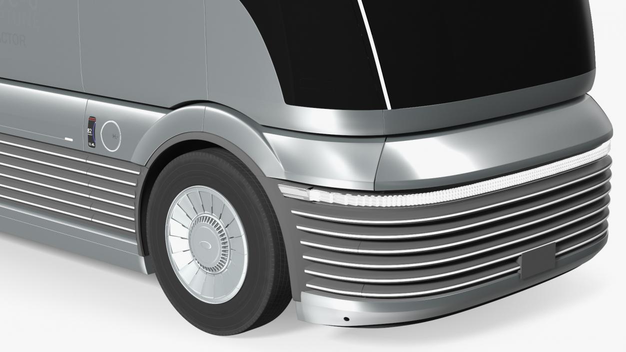 3D model Futuristic Hydrogen Powered Semi Truck Rigged