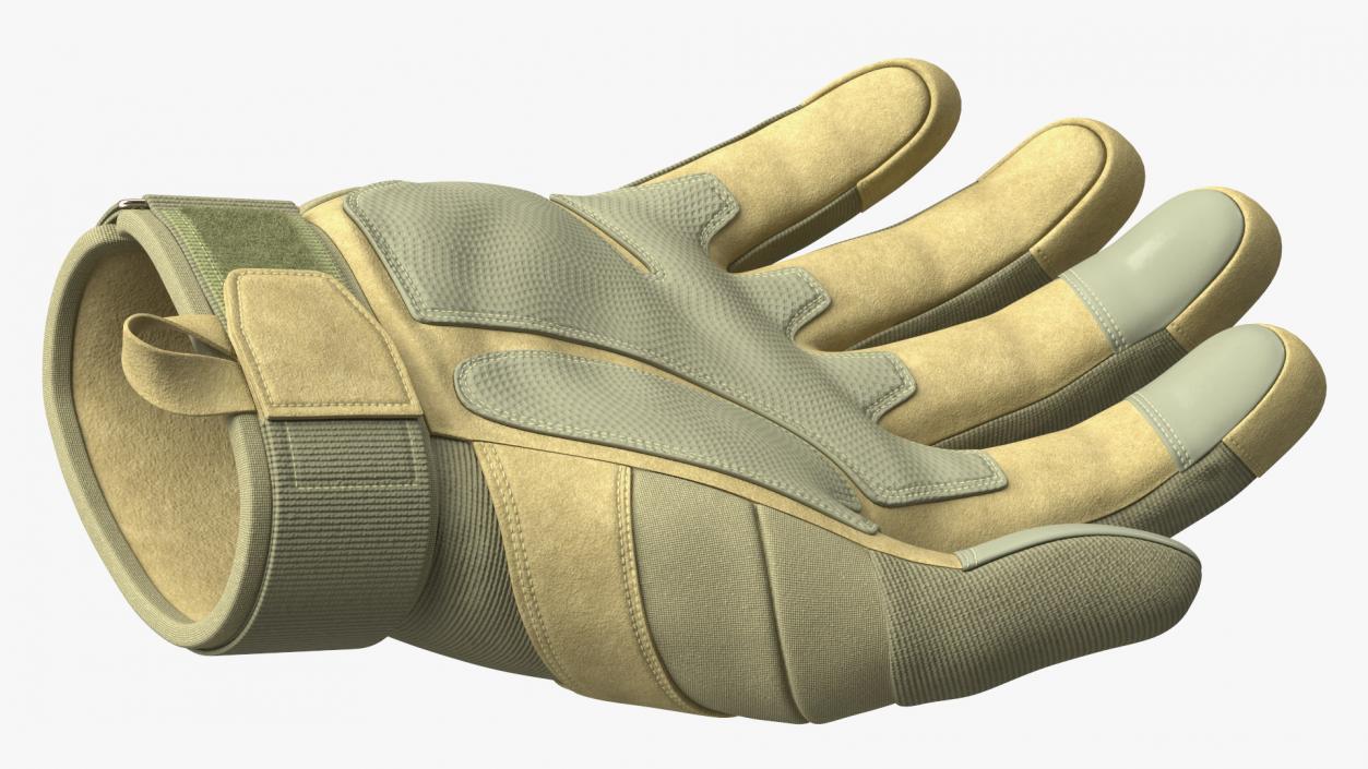 Armor Gloves Khaki Fur 3D