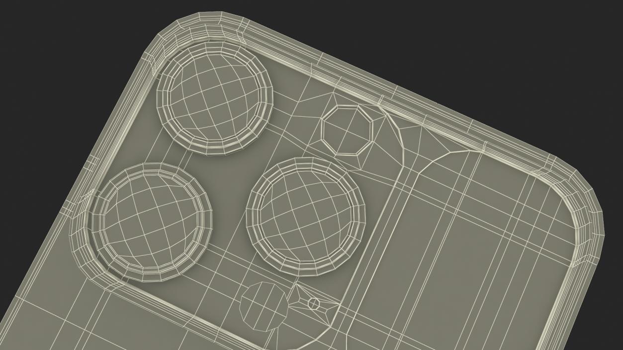 3D model iPhone Flip Pure Silver Rigged