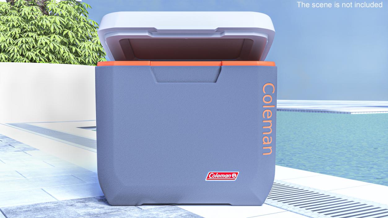 Coleman Cool Box 28 QT Gray Rigged 3D model