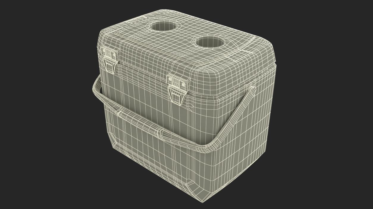 Coleman Cool Box 28 QT Gray Rigged 3D model