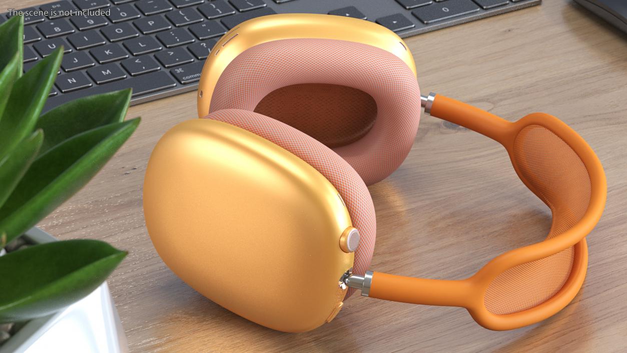 Headphones Orange 3D