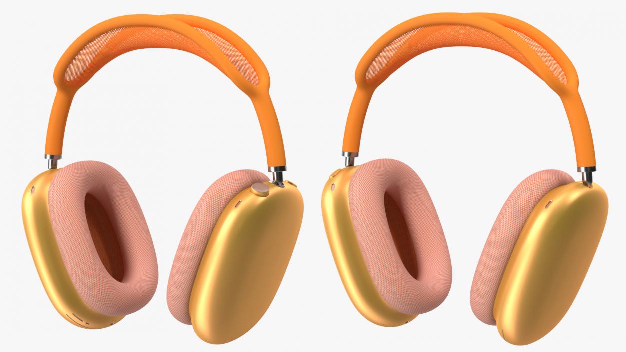 Headphones Orange 3D