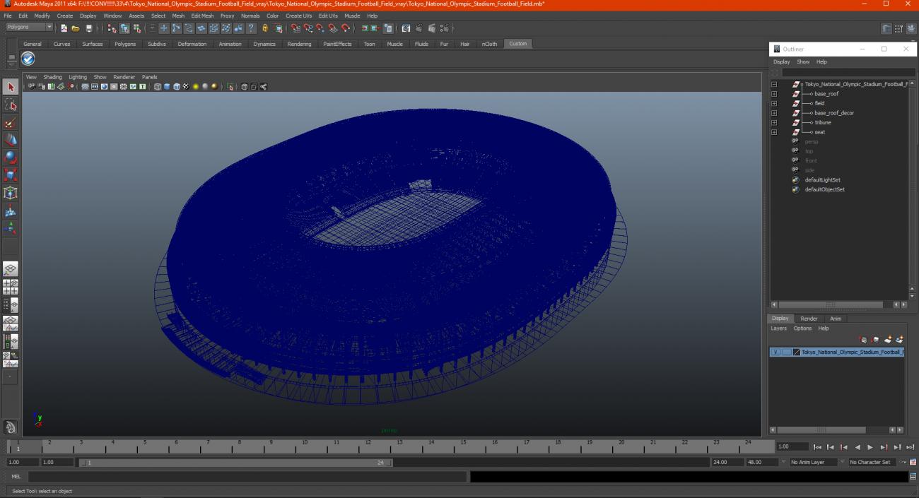 3D model Tokyo National Olympic Stadium Football Field