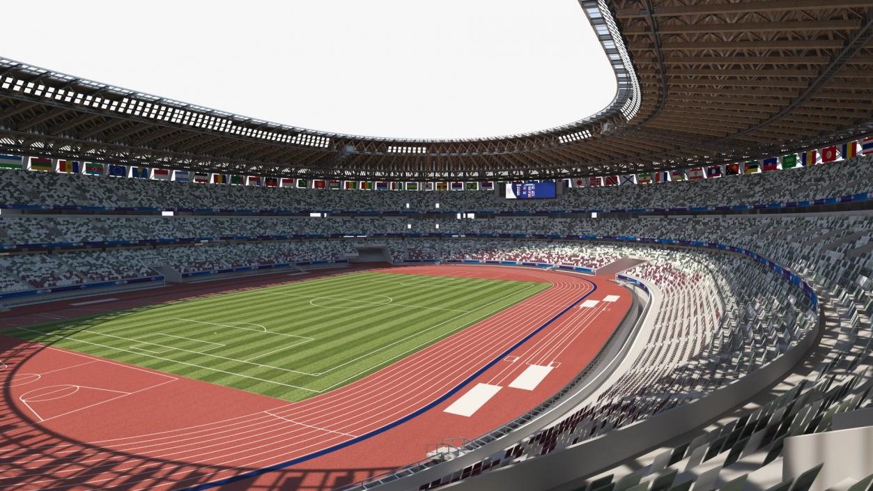 3D model Tokyo National Olympic Stadium Football Field