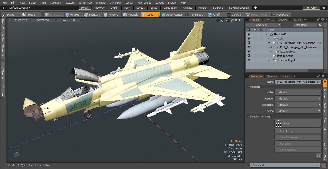 JF-17 Prototype with Armament 3D model