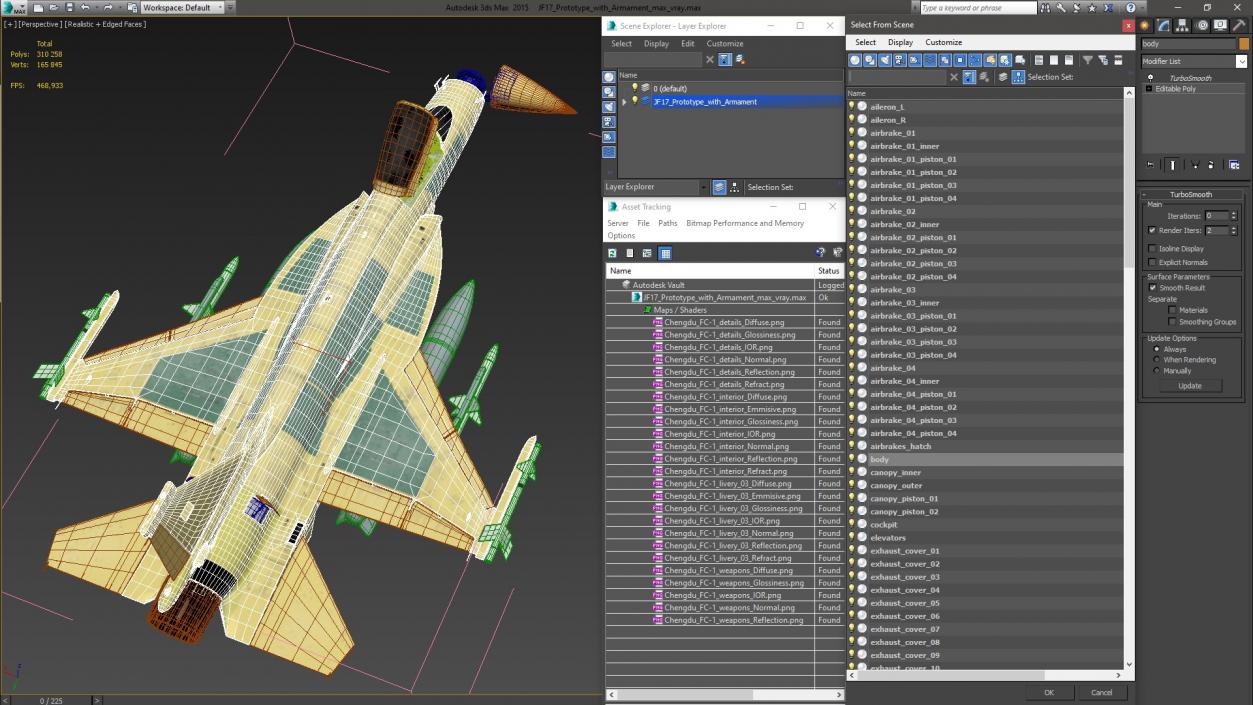 JF-17 Prototype with Armament 3D model