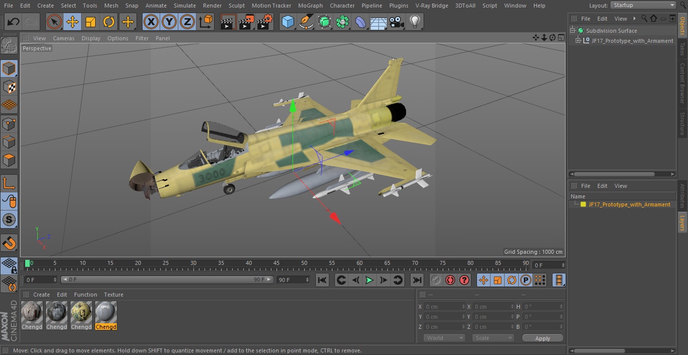 JF-17 Prototype with Armament 3D model