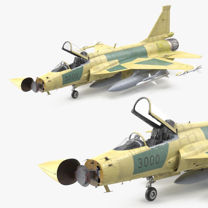 JF-17 Prototype with Armament 3D model