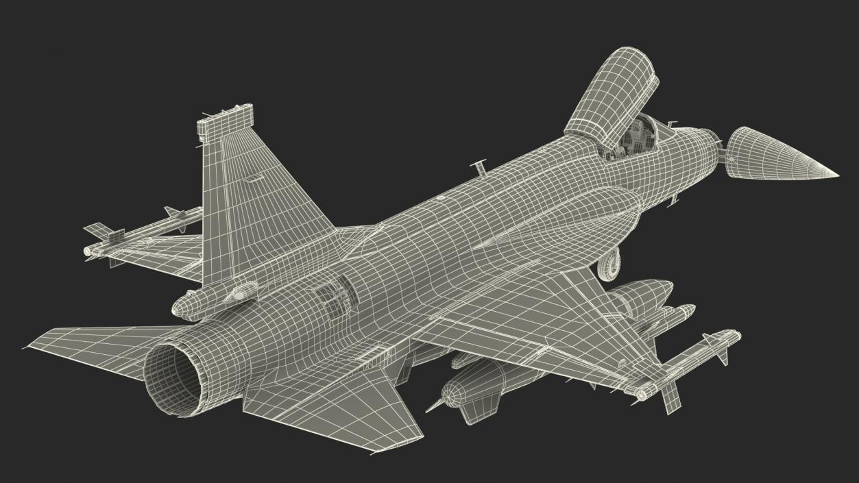 JF-17 Prototype with Armament 3D model