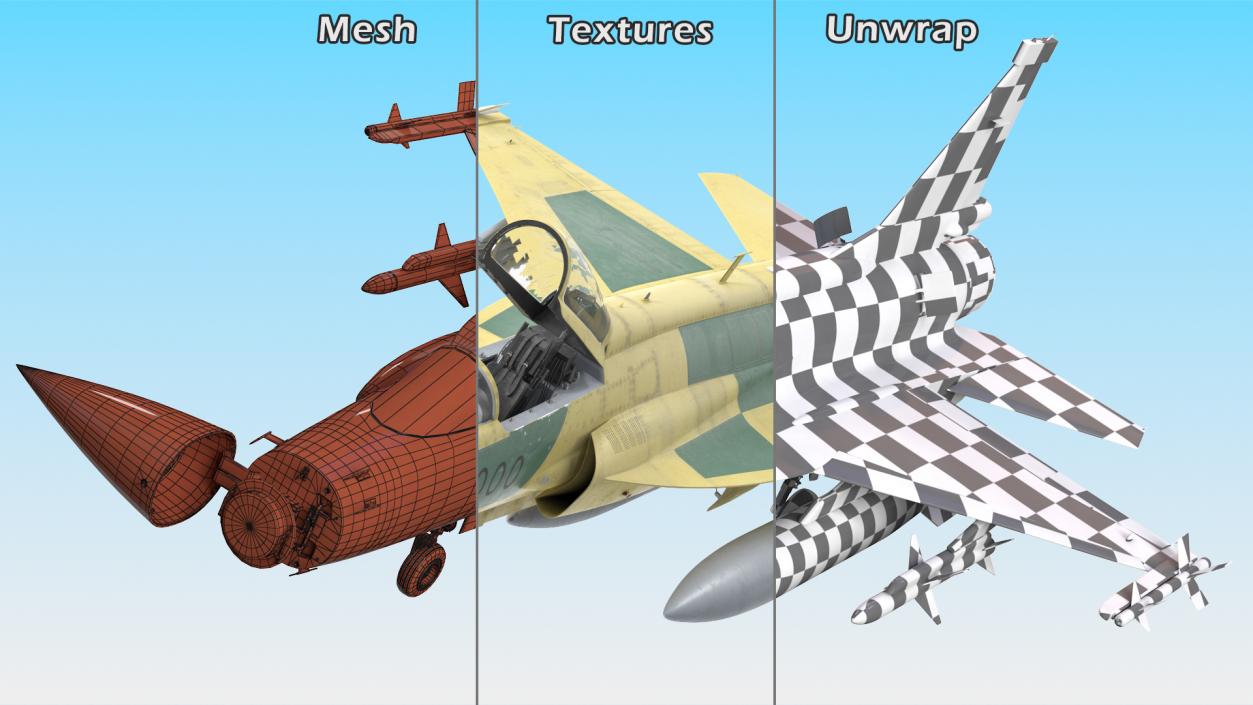 JF-17 Prototype with Armament 3D model